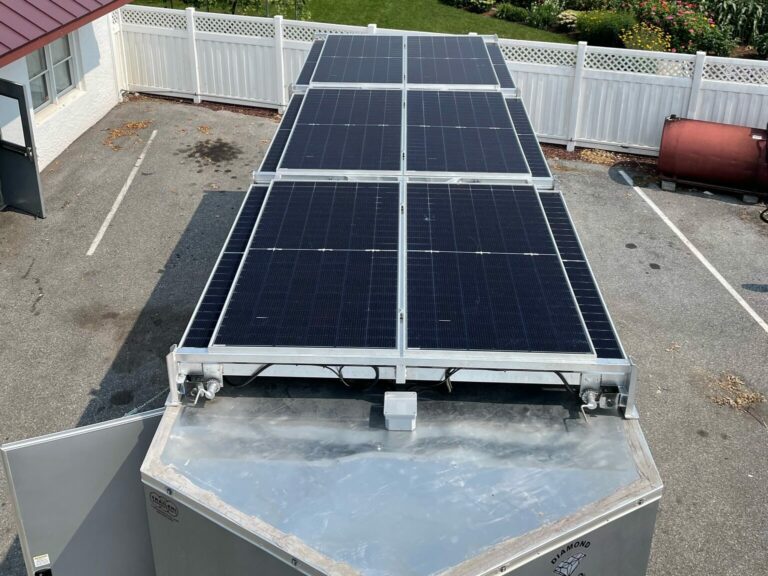 solar power electrical system for work trailer